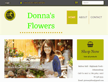 Tablet Screenshot of donnasflowers.co.za